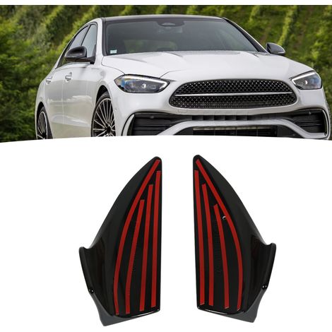 Spoiler de pare-chocs avant style Brabus (paire, de chaque côté) pour Mercedes-Benz Classe C W206 AMG-Line C43 2021 et suivantes, noir brillant