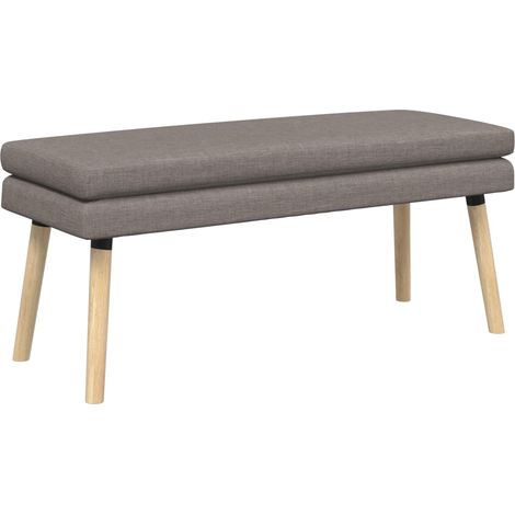 Banc à double couche Taupe 110 x 40 x 47 cm Tissu vidaXL