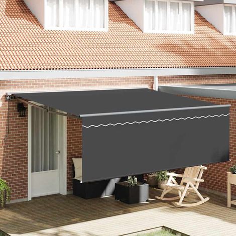 Toldo Retráctil Antracita 400 x 300 cm Poliéster y Aluminio vidaXL (1/5)