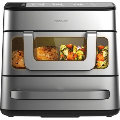 Cecotec Freidora de Aire y Horno - Air Fryer 18L Cecofry FoodCourt 18000 4Pizza. 2700W, Horno 12", Temp. Máx. 230ºC