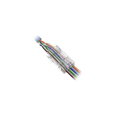 Connettore RJ45 Cat 6 per crimpare Passante 50 Pezzi CON300-CAT6-EZ