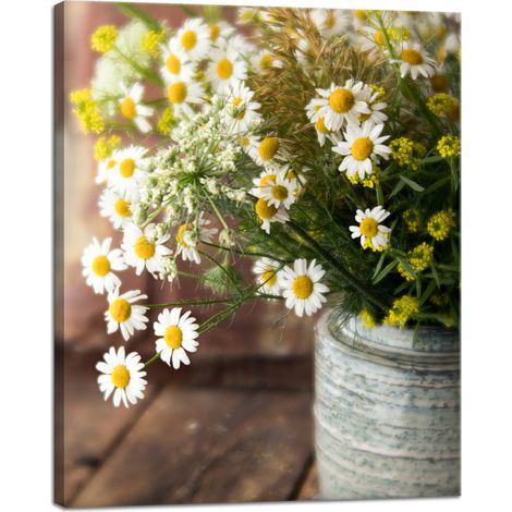 Botanik-Leinwanddruck Blumenstrauß 40x50 cm