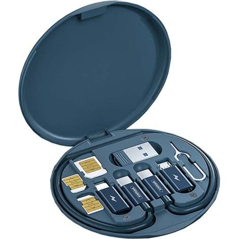 Multifunktionale Aufbewahrungsbox für Kabel und Reiseadapter – Kompakter Organizer für digitales Zubehör (1/5)