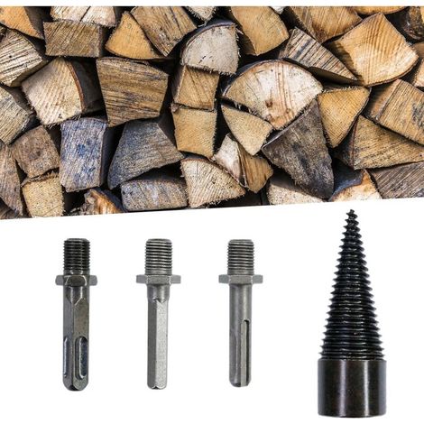 Mèche de fendeuse de bûches domestique 42 mm, conception antidérapante rainurée, haute résistance à l'usure, accessoire pour outils électriques pour le fendage du bois (1/5)