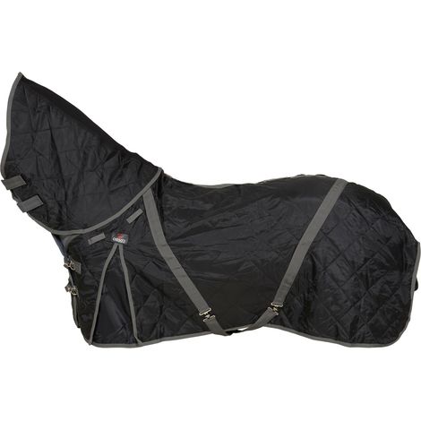 CATAGO Stalldecke mit Halsteil, 100g - schwarz/grau (1/4)
