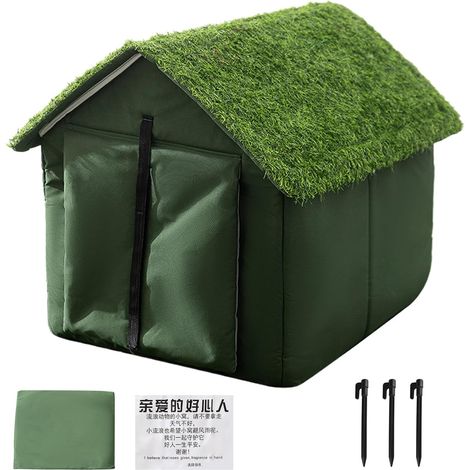 Maison pour Chat,Imperméable Et Résistant Au Vent avec Lit (1/5)