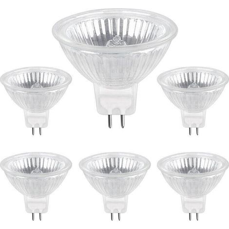 Lampadina alogena GU5.3 50W 12V, 800lm bianco caldo 2700K dimmerabile, lampadina spot alogena MR16, confezione da 6 (1/4)