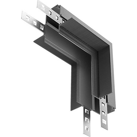 Connettore Ad Angolo Verticale Per Binario Moderno Metallo Nero