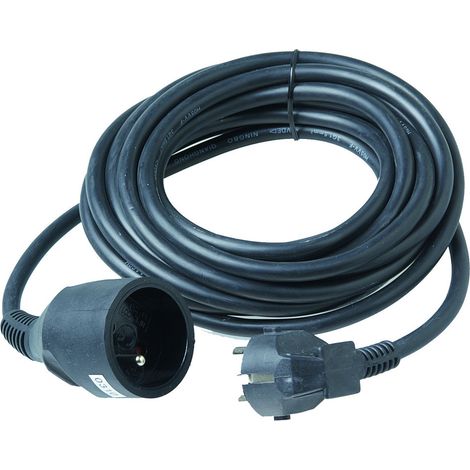 Rallonge Elec 3g1.5 Pvc 5m Noir - Profile