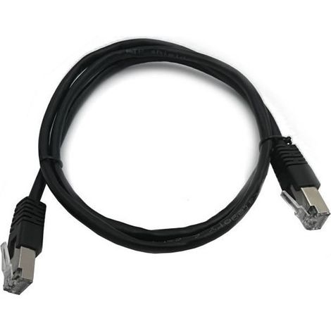 Cavo Ethernet RJ45 LINEAIRE Cat.6 schermato nero 1 m (1/4)