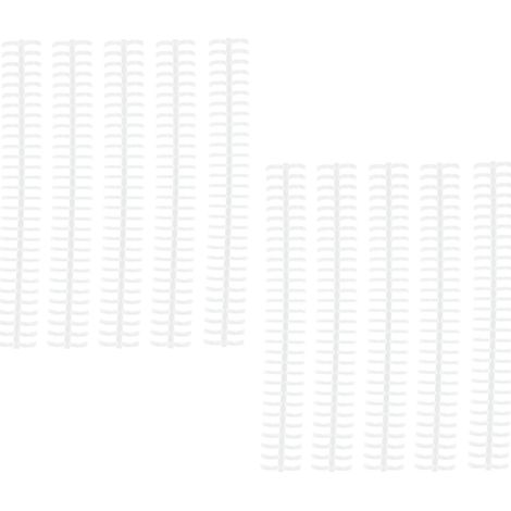 10 Stück Bindekämme mit Spiralen und 30 Löchern aus transparentem Kunststoff für lose Blätter, 1/2 Zoll Durchmesser (1/5)