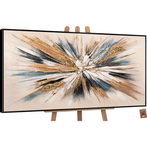Gemälde Impuls Rahmen Schwarz 100x50 cm (1/4)