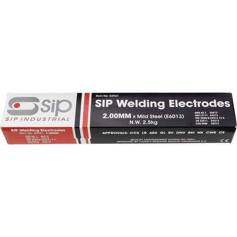 SIP SIP 2.5kg x 2mm 6013 Mild Steel Electrodes