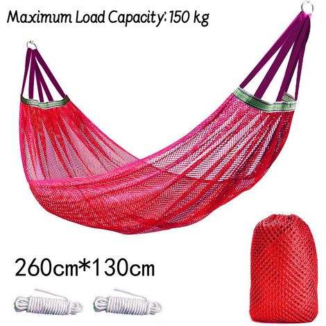 Hamac de camping pour enfants (260 × 130 cm) — Respirant et doux  idéal pour le camping en plein air et les loisirs, en intérieur comme en extérieur. (1/4)