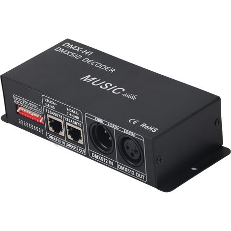 3-Kanal-DMX-Decoder, einstellbarer RGB-LED-Decoder-Controller für Bars, Hotels und mehr – Bar4A (1/5)