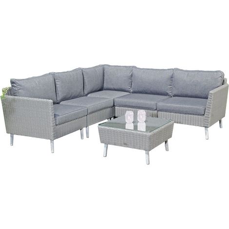 Lounge-Gruppe Lancaster Alu/Rundgefl. rustic-vintage