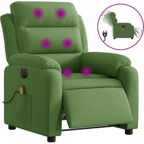 Maison Exclusive - Massagesessel Elektrisch Hellgrün Samt (1/5)