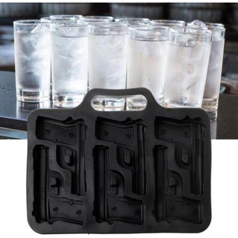 DIY-Eiswürfelform in Pistolenform, Getränkezubehör, sichere, weiche Silikonform für Schokolade und Gelee (1/5)