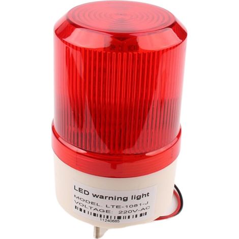 Segnaletica rotante lampeggiante, 220 V CA, LED rosso, diametro 75 mm, lampada lampeggiante e accessori per la motorizzazione (1/5)