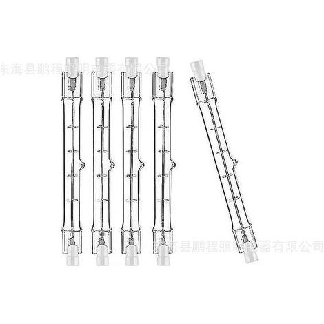 R7S Ampoule Halogène 118mm 500W 220V, Ampoule Halogène r7s 118mm Lampe Dimmable pour Spot de Bâtiment, Eclairage Paysage de Travail, Eclairage Salon, Lot de 5 (1/5)