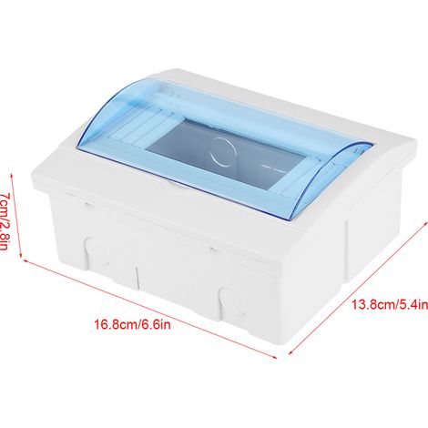 Boîte de jonction monobloc en plastique pour disjoncteurs à 5-8 pôles, pour montage mural intérieur (1/5)