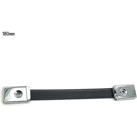 Robuster, federbelasteter Tragegriff mit Schnallen – 18 cm – galvanisierte Schnalle