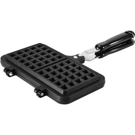Gaufrier belge, compatible avec les fours à gaz, antiadhésif, portable, en fonte, pour le camping, à utiliser sur la plaque de cuisson, idéal pour un délicieux repas - AquaForge (1/5)
