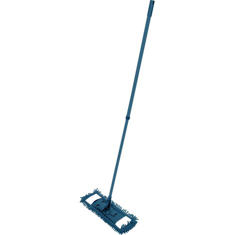 Balai Microfibre "Chenille" 130cm Bleu Paon