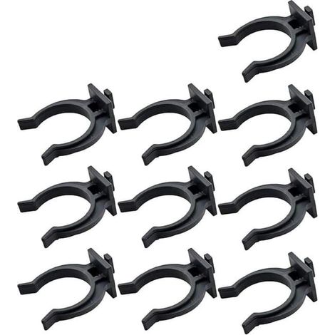 10x Clip de plinthe avec base à tenon en plastique noir Ø 34mm Pied Meuble Cuisine Salle de bain Fixation (1/3)