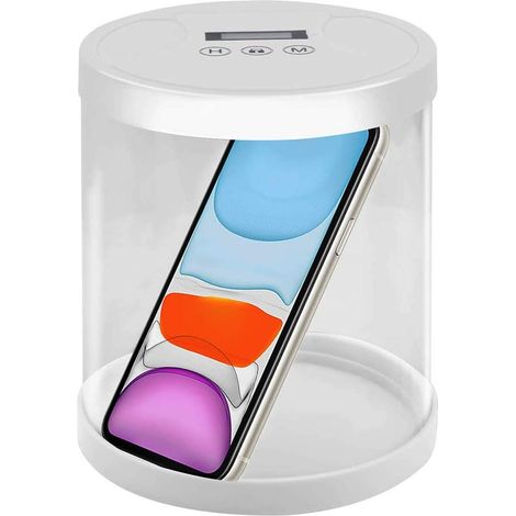 Boîte de rangement avec serrure à retardement et ouverture programmable, multi-usage, pour prévenir l’addiction au téléphone portable, au tabac et aux snacks (1/4)