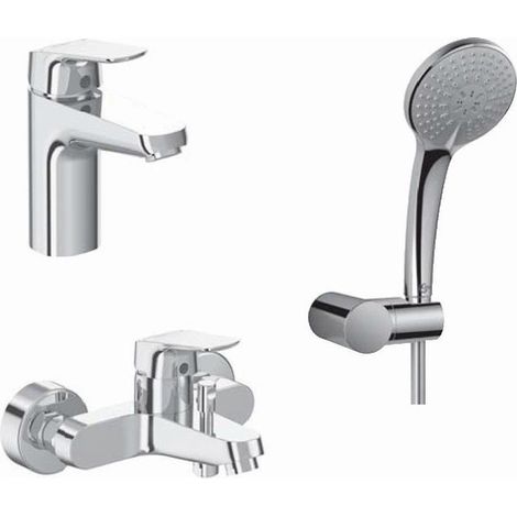 Pacchetto rubinetteria CERAFLEX e set HB 3 funzioni cromo con miscelatore doccia IDEAL STANDARD