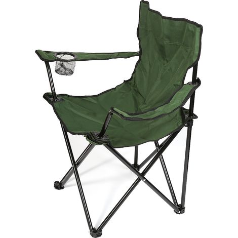 Klappstuhl fürs Camping,Haloyo®,Tragbare Stühle Für Erwachsene Picknickstühle,mit Armlehne,dunkelgrün (1/5)