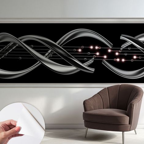 Papier peint adhésif décoratif avec colle pour salon chambre à coucher et bureau Design moderne et facile à poser Motif tressé 250x104 cm (1/5)