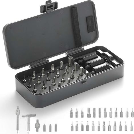 24-in-1 Schraubendreher-Set, Magnetisches Ratschenschraubendreher-Set, S2 Magnetisches Ratschenschraubendreher-Set, Magnetische Bits, Abnehmbarer T-Griff (1/5)