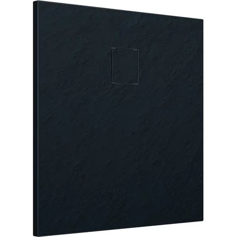Piatto doccia 80x80 cm colore nero effetto pietra Samos