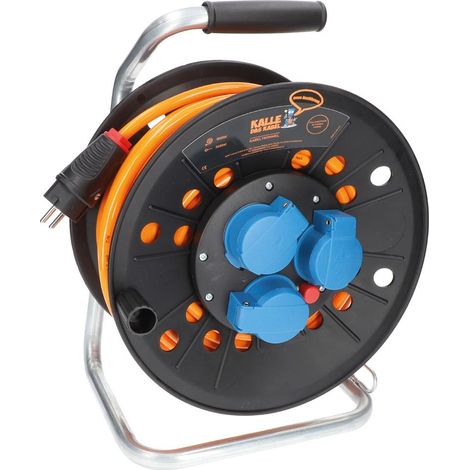 Kalle Kabeltrommel Schuko 2,5mm² Extreme Signal Orange IP44 25 Meter