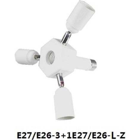 Lieferung von neuen universellen E27/E40 auf 3+1E27 Adaptern und Steckdosen, zertifizierte Produkte für den Direktvertrieb. (1/5)