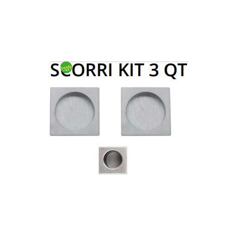 Kit Ghidini per porte a scorrimento qt cieco cromo satinato (1/2)