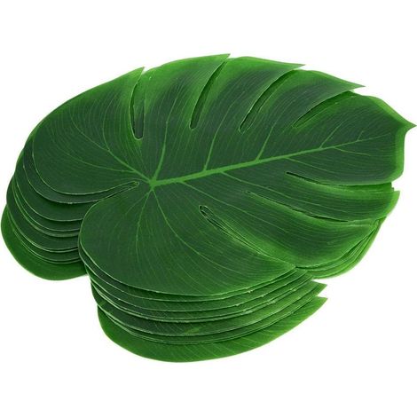 Tropicales Feuilles De Monstera pour 20 Pièces Décoration Feuille Monstera Simulée Feuilles Palmier Tropicales Artificielles Deco Feuille Palmier pour Décoration Fête Hawaïenne Decoration Jungle，35cm 