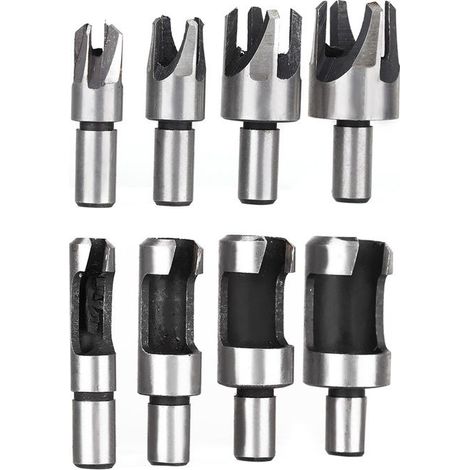 Tbest Lot de 8 Forets à Bois Carbure Acier pour Faire des Bouchons (1/3)