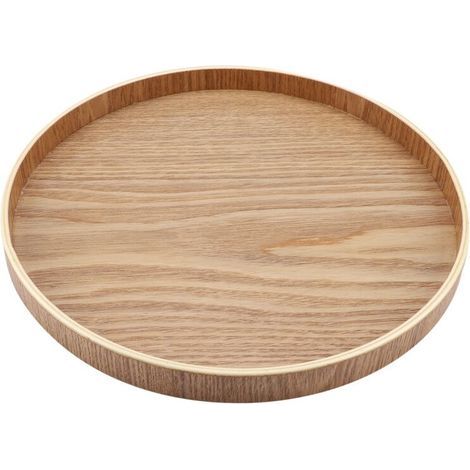 Plateau de service en bois pour service à thé, fruits, bonbons, nourriture, décoration intérieure (1/5)