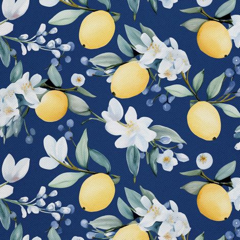 Tissu décoratif d'extérieur Oxford - Citrons - DX2258 (1/5)
