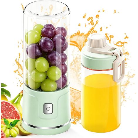 Wiederaufladbarer, tragbarer USB-Standmixer, 500 ml, Edelstahlklingen, für Fitnessstudio, Büro, Camping und Reisen (1/5)