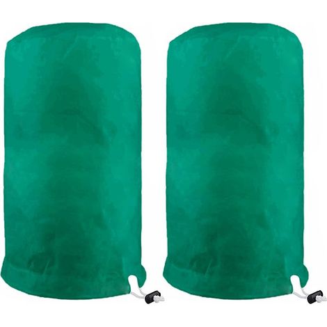 Voile d'hivernage pour plantes – Lot de 2 housses 140 x 200cm – Tissu non tissé épais – Protection contre gel et neige