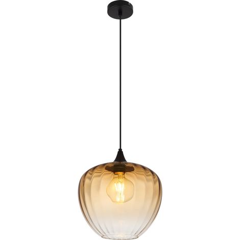 Globo - lampada a sospensione - SANDER - ambra - vetro - Ø 29cm -