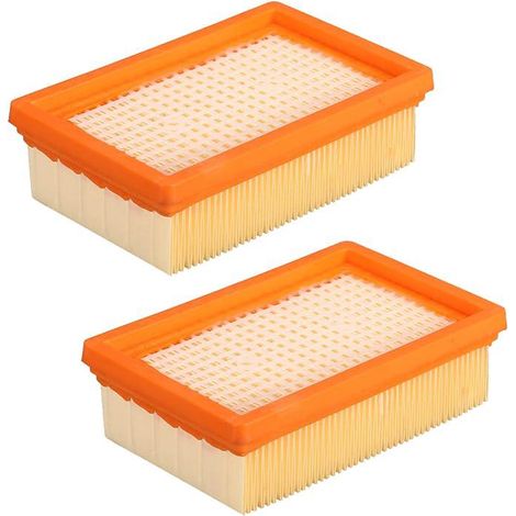 2 filtres plats de rechange compatibles avec les aspirateurs eau et poussière Karcher MV4, MV5 et MV6. Accessoires (1/5)