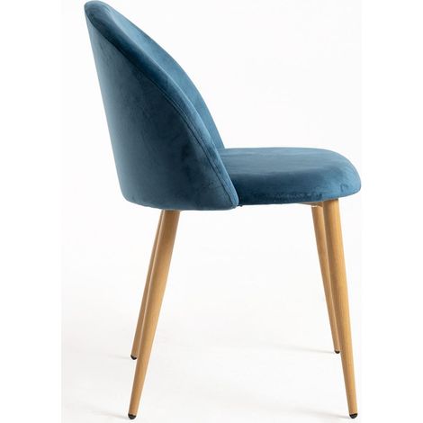 Packs Sillas Comedor - Pack 4 Sillas Vint Terciopelo - Azul