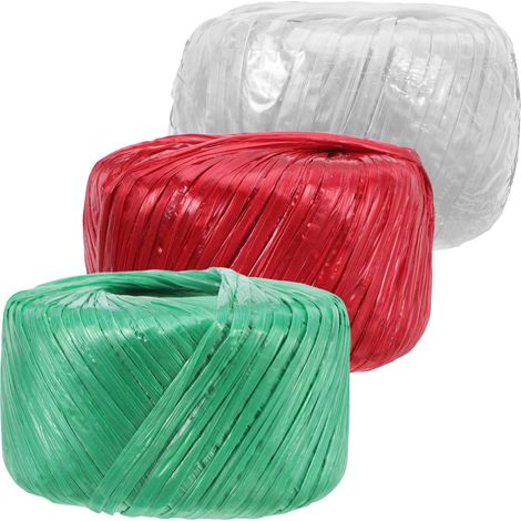 Cordon de Nouage en Nylon 3 Rouleaux PP, Résistant, Coupe Plantes et Treillis, Décoratif pour Événements et Anniversaires, Longueur Ajustable (1/5)