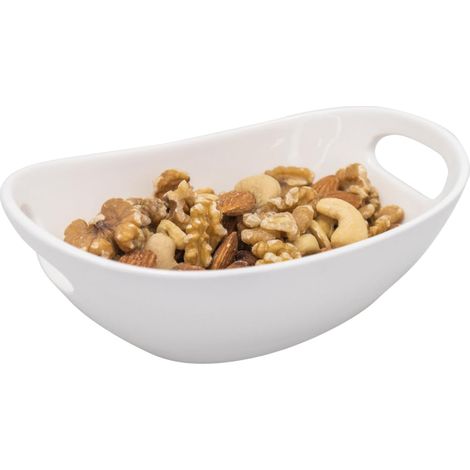 Bol ovale porcelaine avec poignées servir apéritifs snacks table (1/5)