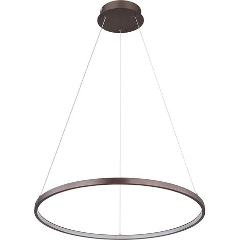 Suspension plafonnier suspension LED réglable en hauteur couleur café 60 cm (1/4)